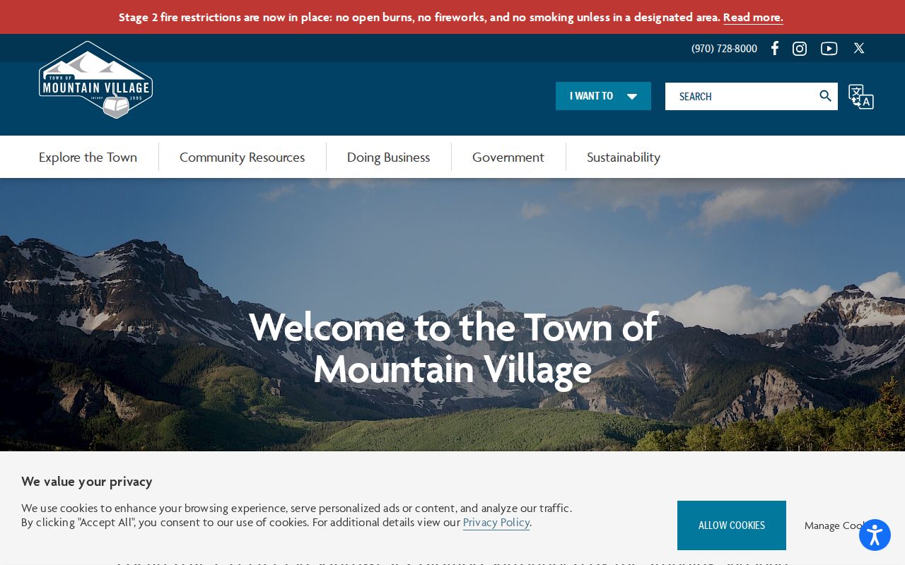 Official Mountain Village town government page